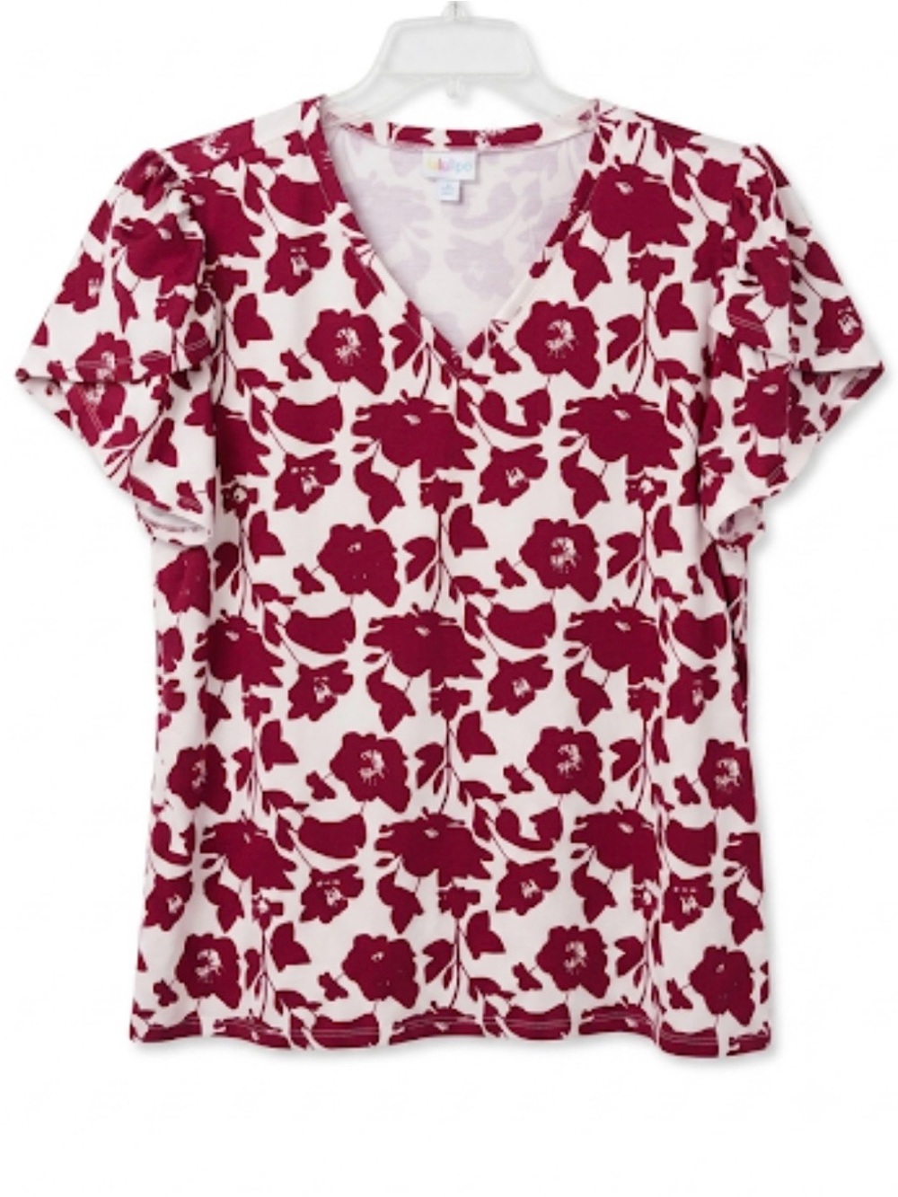 LuLaRoe Remi V-Neck Tulip Sleeve Top Size XL